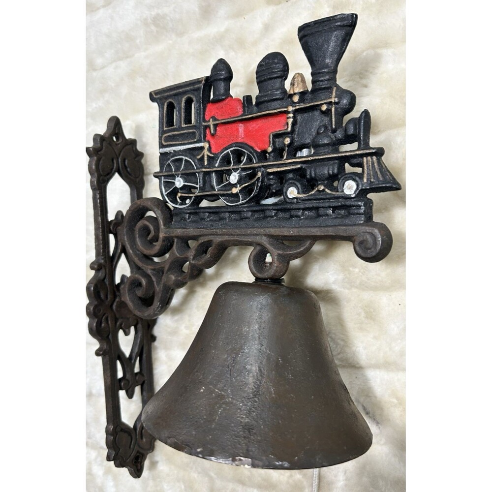 Antique Cast Iron Locomotive Bell Farmhouse decore Garden Nashville Dinner time!